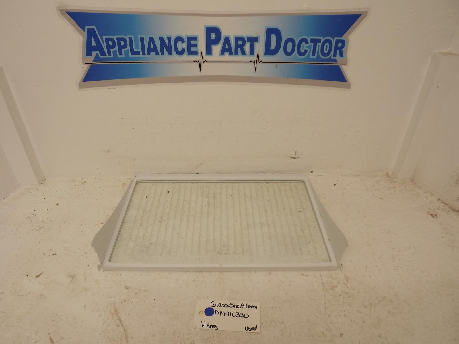 Viking Refrigerator PM910350 Glass Shelf Assy Used Viking Refrigerator PM910350 Glass Shelf Assy Used